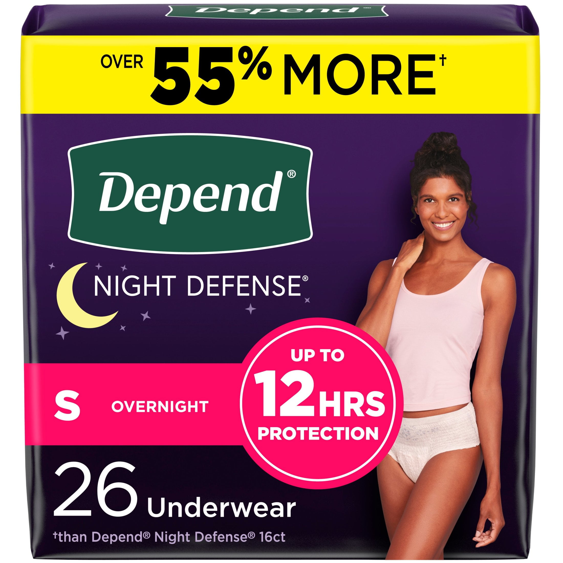 Depend Night Defense Incontinence Underwear for WomenDiapers S Depend Night Defense Incontinence Underwear for WomenDiapers S