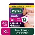 thumbnail image 1 of Depend Night Defense Incontinence Underwear for Women, Adult Diapers, XL, 48 Count, 1 of 14
