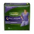 thumbnail image 1 of Depend Night Defense Incontinence Underwear for Women, Overnight, Large, Light Pink, 14 Count (Pack of 11), 1 of 1