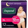 thumbnail image 1 of Depend Night Defense Women's Incontinence & Postpartum Bladder Leak Underwear, XL, 12 Count (2 Packs), 1 of 1