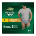 thumbnail image 1 of Depend Protection Plus Ultimate Underwear for Men, Large (84 Count), 1 of 2