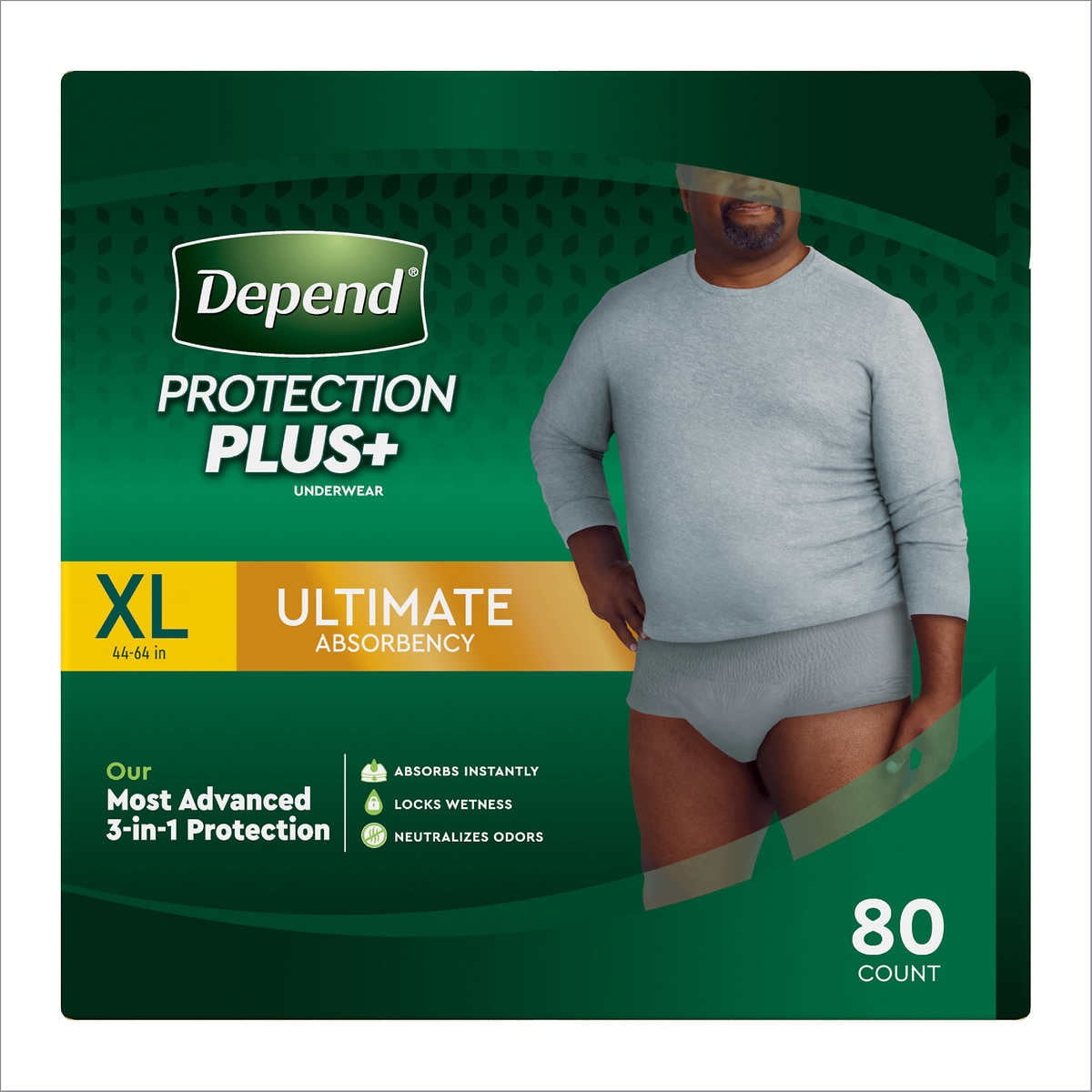 Depend Protection Plus Ultimate Underwear for Men X-Large - 80
