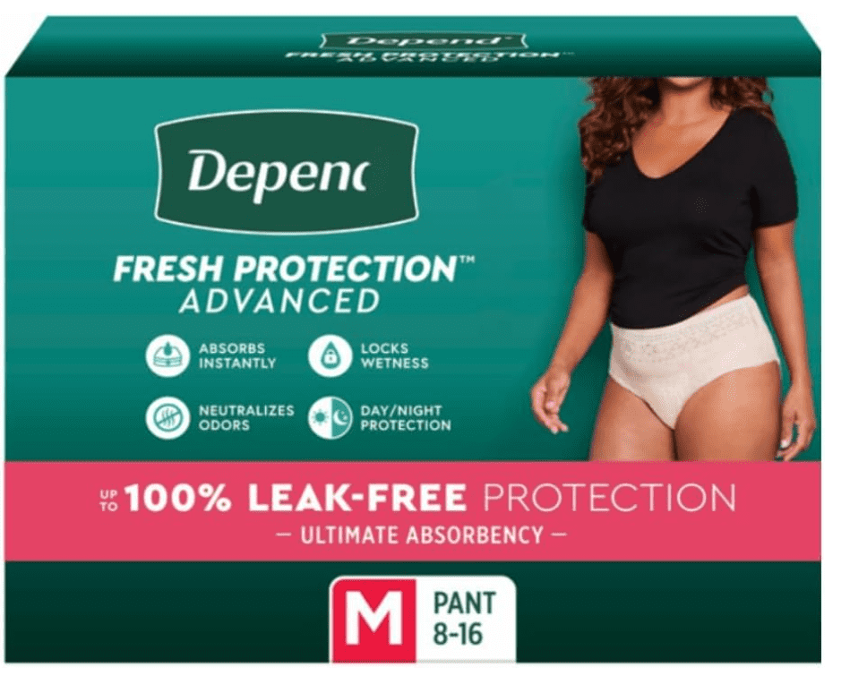Depend Protection Plus Ultimate Underwear for Women Medium 72ct