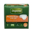 thumbnail image 1 of Depend Protection with Tabs Briefs, Heavy Absorbency, Large/X-Large, 16 Count, 1 of 2