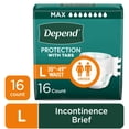 thumbnail image 1 of Depend Protection with Tabs Incontinence Underwear, Adult Diapers, Unisex, L, 16 Count, 1 of 11