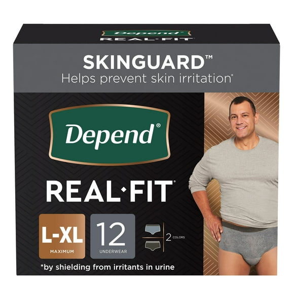 Depend Real Fit Disposable Underwear Male Waistband Style Large / X-Large, 50983, Maximum, 24 Ct
