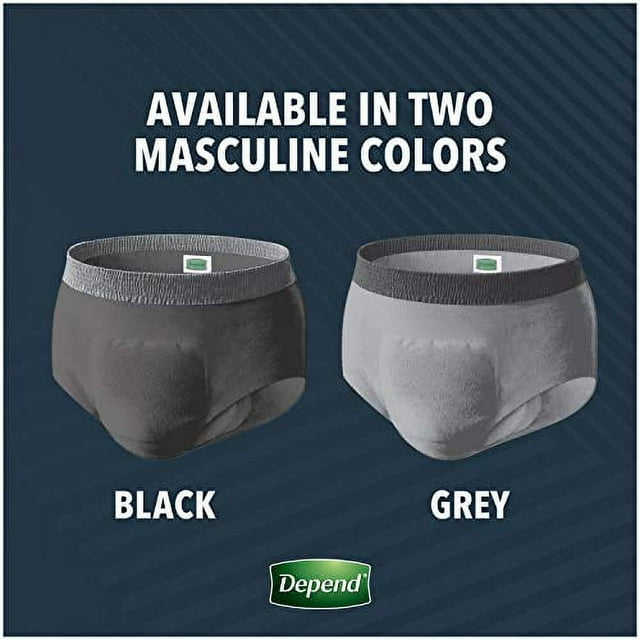 Depend Real Fit Incontinence Underwear for Men, Maximum Absorbency ...