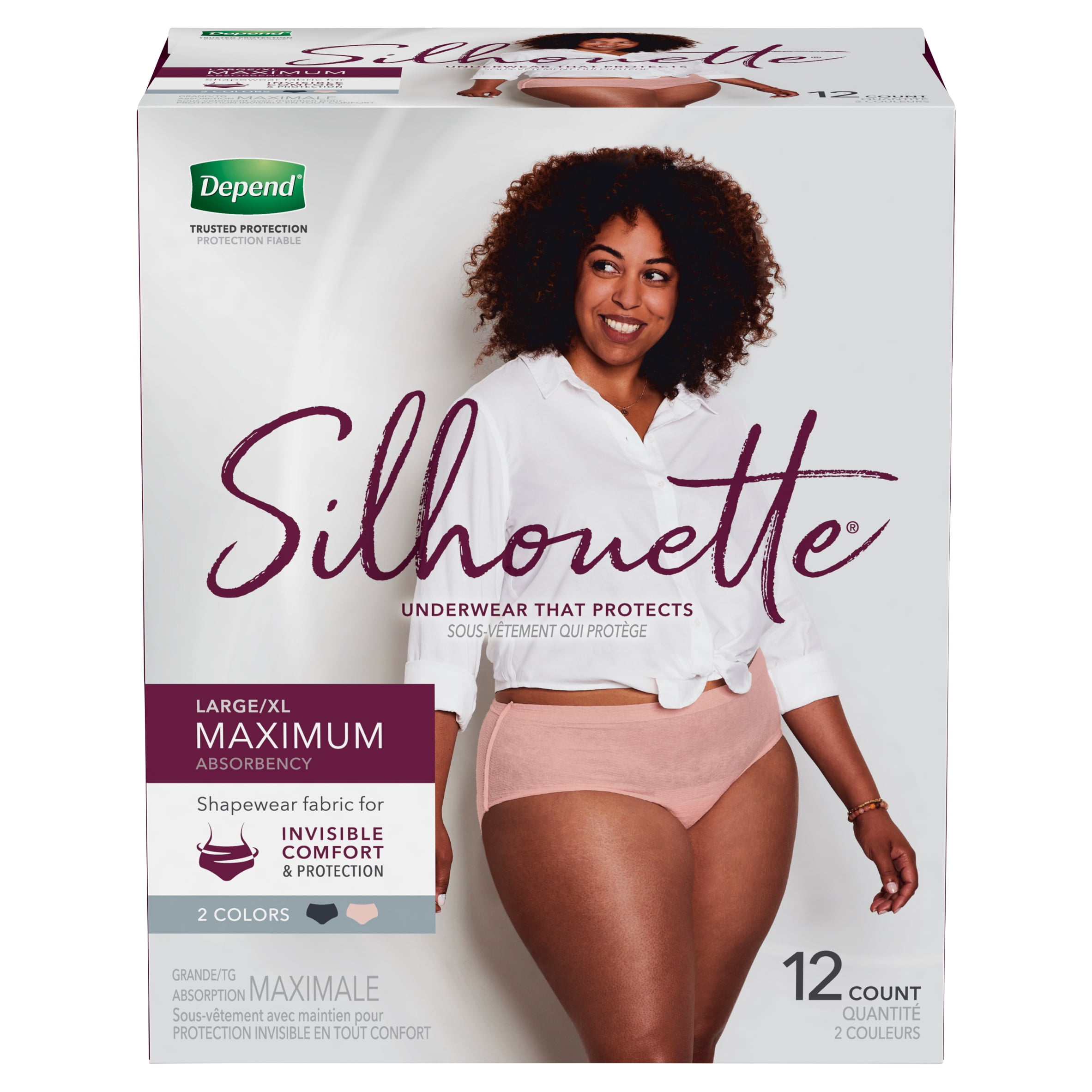 Save on Depend Women's Silhouette Incontinence Underwear Maximum 3 Colors M  Order Online Delivery