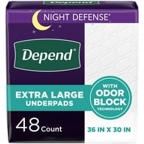 Depend Underpads XL, Disposable Incontinence Bed Pads for Adults, 36" x 30", 48 Count
