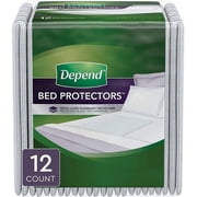 Depend Waterproof Bed Pads/Underpads for Incontinence, Disposable, 36" x 20.4", Overnight Absorbency, 24 (2 packs of 12) Count