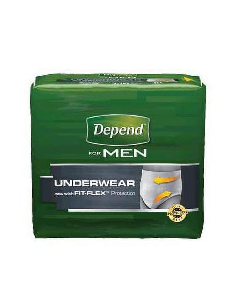 Depend maxmium absorbency fit-flex underwear for men small/medium part no. 12539 (32/package)