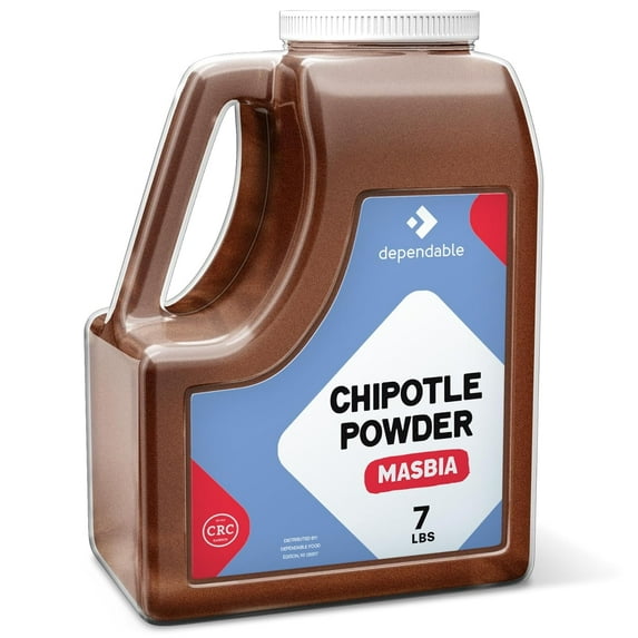 Dependable Food Chipotle Powder Spice, Kosher Chipotle Seasoning 100% Natural & Salt Free Seasoning, 7 lb. Bulk Jar