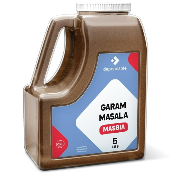 Dependable Food Garam Masala, Kosher & Salt Free Seasoning Garam Masala Spice Powder, 5-lb Bulk Jar