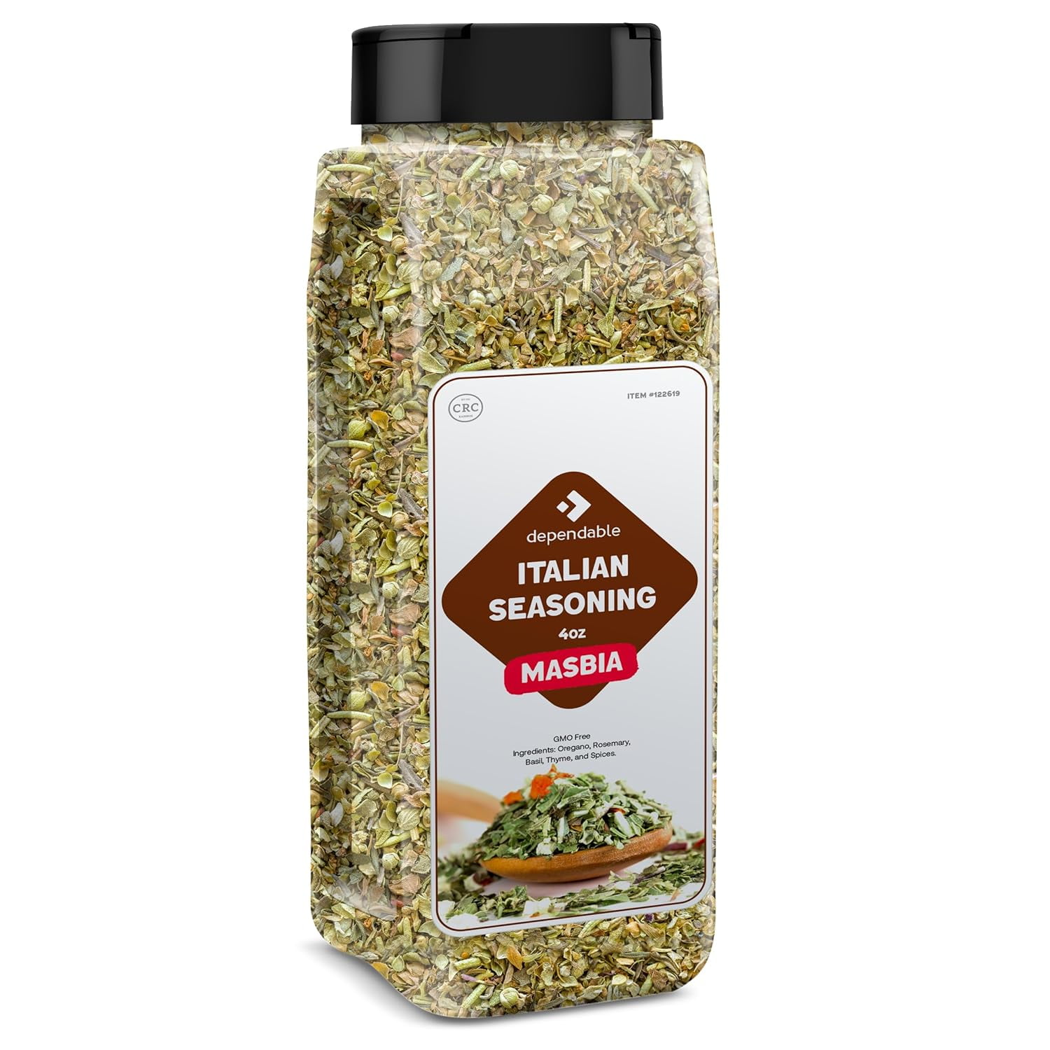 Dependable Food Italian Seasoning Natural Kosher Spices and Seasonings in Resealable Jug, 4 oz