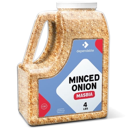 Dependable Food Minced Onion Flakes Natural Dehydrated Onions Spices Jar, 4 Lbs