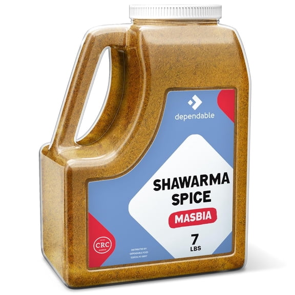 Dependable Foods Shawarma Spice 7 Lb. Bulk Jar - Non-GMO, Kosher, | Authentic Seasoning Blend