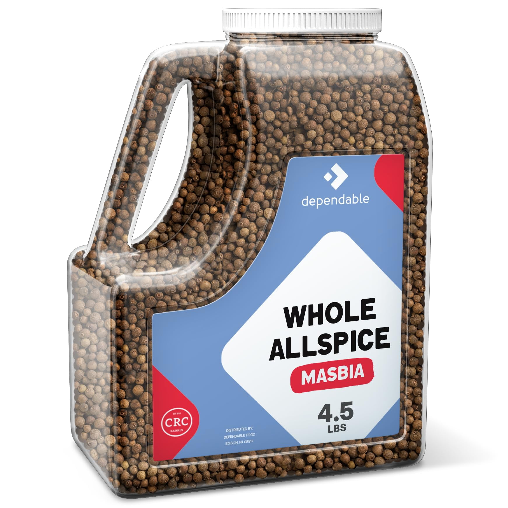 Dependable Foods Whole Allspice HHA1 4.5 Lb. Bulk Jar NonGMO