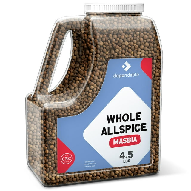 Dependable Foods Whole Allspice HHA1 4.5 Lb. Bulk Jar NonGMO