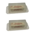 thumbnail image 1 of Dependable Industries 2 Pack Butter Dish With Cover and Handles Fits Both Elgin East Coast and West Coast Bars of Butter White, 1 of 8