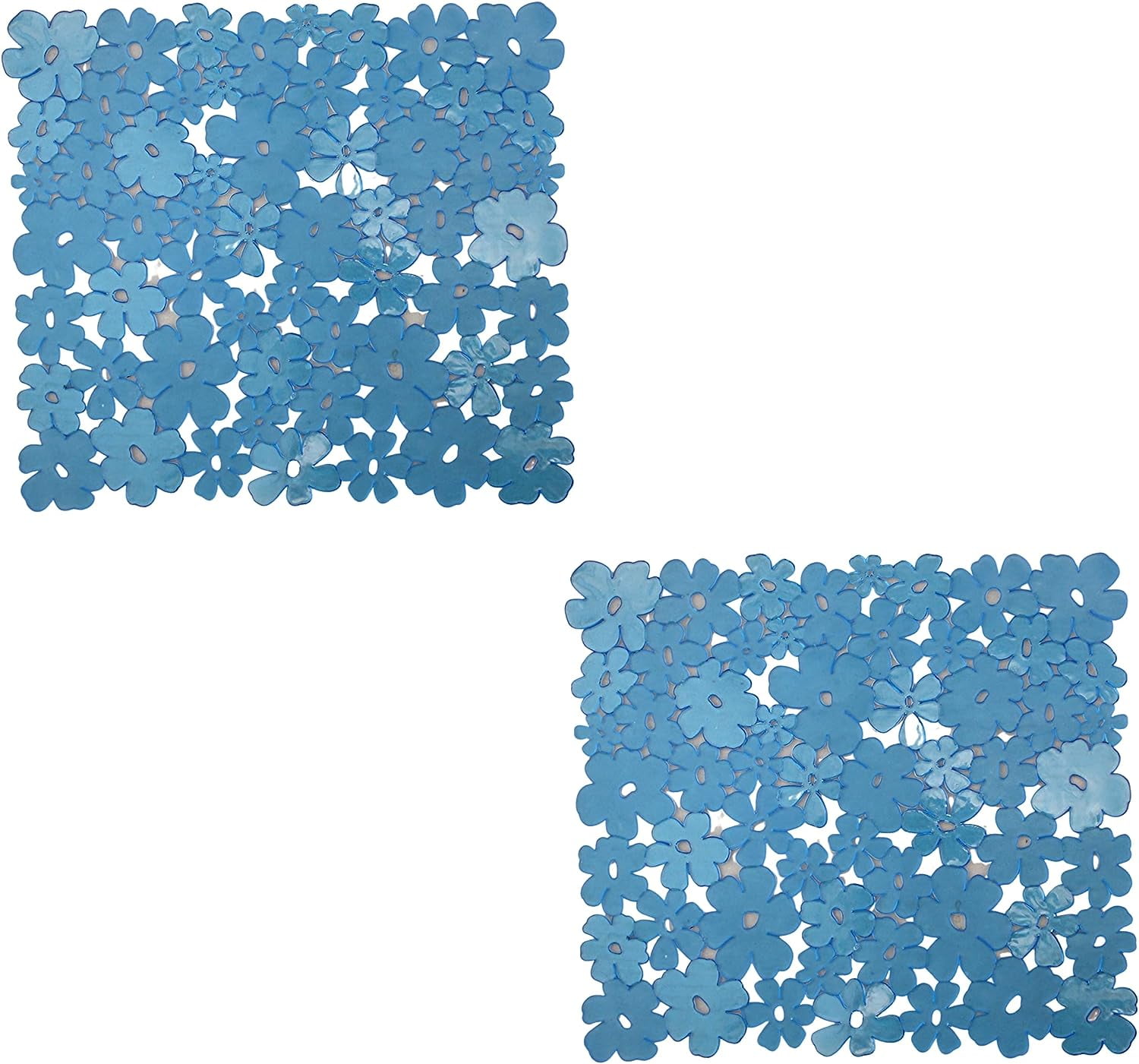 Dependable Industries 2 Pack Floral PVC Sink Mat Protector Scratch Free
