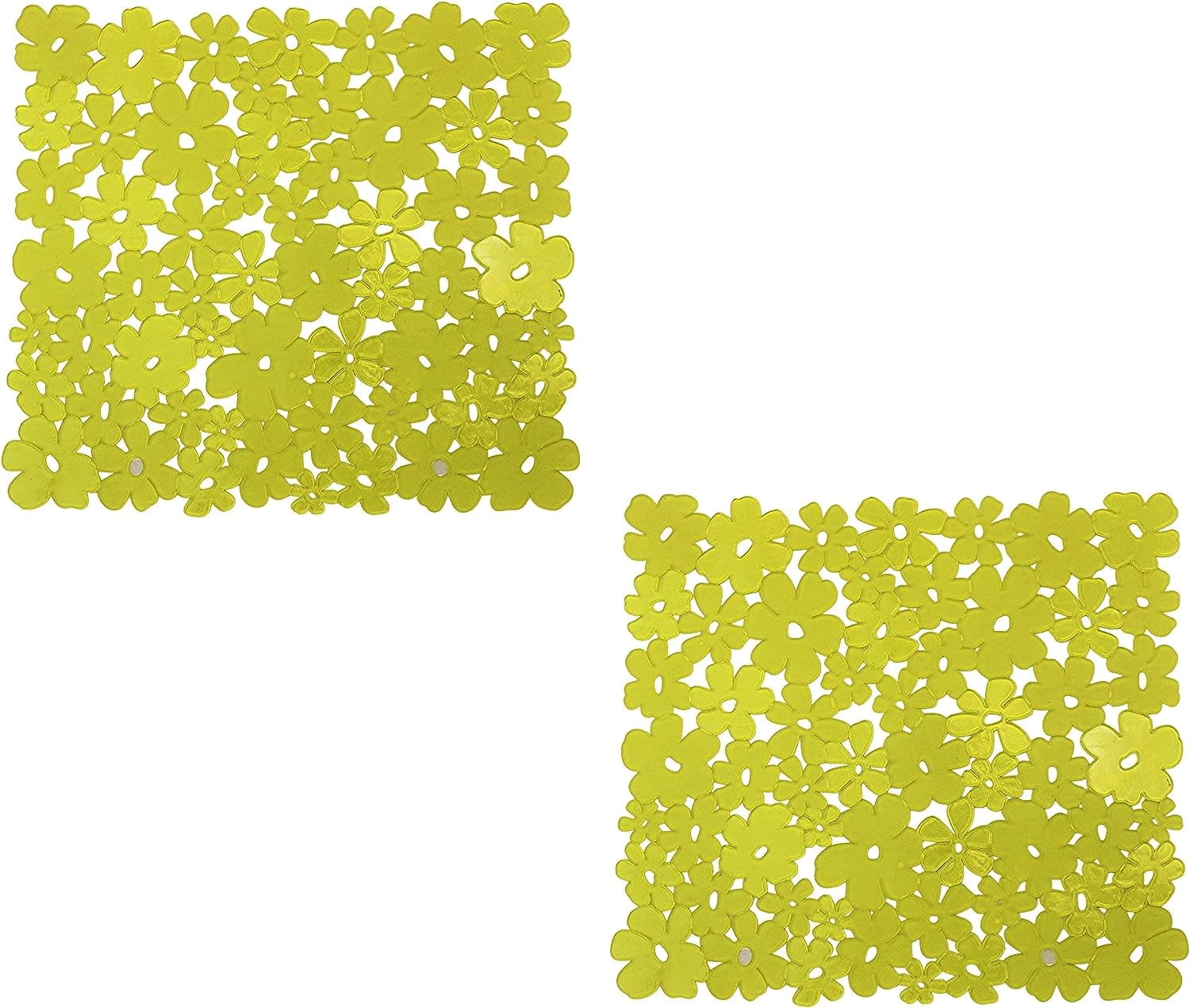 Dependable Industries 2 Pack Floral PVC Sink Mat Protector Scratch Free
