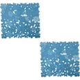 thumbnail image 1 of Dependable Industries 2 Pack Floral PVC Sink Mat Protector Scratch Free for Stainless Steel and Porcelain Sinks Table Mat Can Be Cut to Fit Size 11.5" x 10.5" Blue, 1 of 5