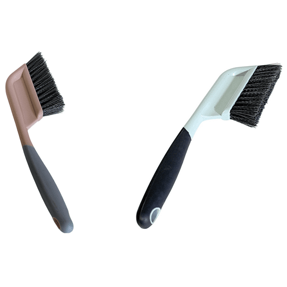 Dependable Industries 2 Pack Groove Gap Cleaning Brush Rubber Handle Suitable for Window Door Sliding Track Bathroom Shower Tile Grout Golf Clubs