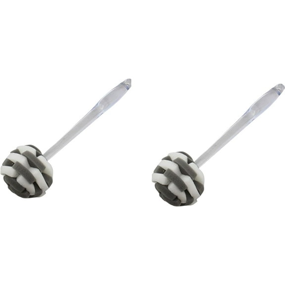 2 Pack Sponge Dish Brush with Long Handle  Multi-Purpose Glassware & Bottle Cleaner, Gray