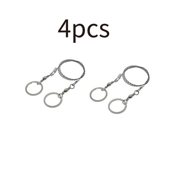 OFEFE 4-Pack Survival Wire Saw - 22 Inch Heavy Duty Portable Hand Chain Saw for Emergency Cutting, Outdoor Camping, Backyard Clean-ups, Bushcraft & Survival Kits with Compact Storage Pouch