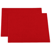 2 Pack Red Dish Drying Mat 20" x 15" Absorbent Kitchen Counter Dry Pad for Dish Rack Glassware Bottles by Dependable Industries