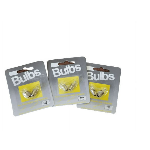 Dependable Industries 2 Piece No. 112 Flashlight and Lantern Bulbs using 1 AA Battery E10 Base