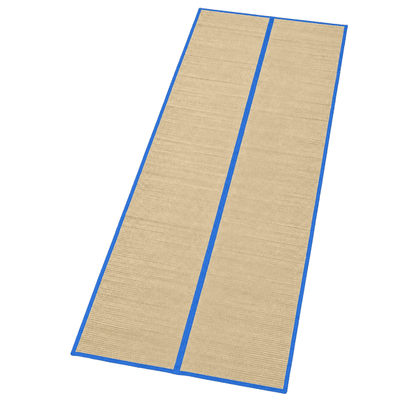 Dependable Industries 24 x 72 in Foldable Straw Beach Mat, Blue, 1 Piece