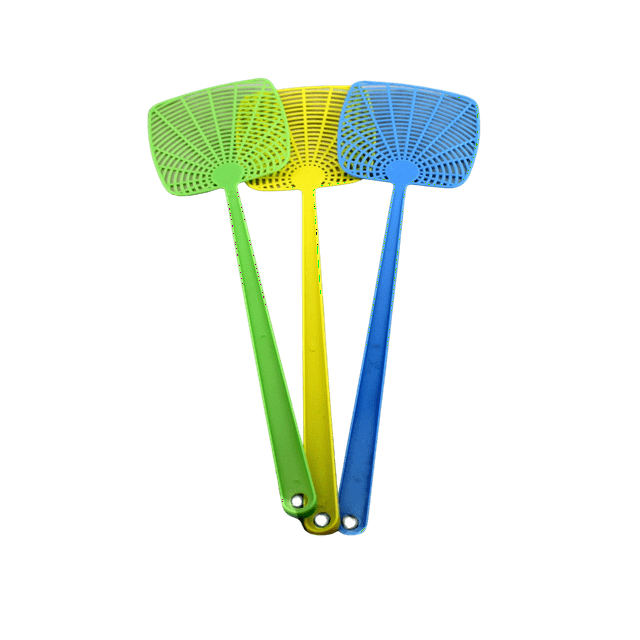 Dependable Industries 3 Pack Bug & Fly Swatter Extra Long Metal Handle Indoor Outdoor 17.4" Long