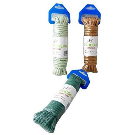 Dependable Industries 3 Piece 32.8 Foot Each Diamond Braid Polypropylene All Purpose Flag Line Rope, High Strength Rope Clothesline Tie Down Camping Crab Pot Rope
