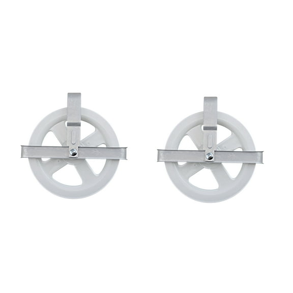 Dependable Industries 5" Plastic Clothesline Pulley, with Aluminum Axle & Deep Groove, 2 Pack