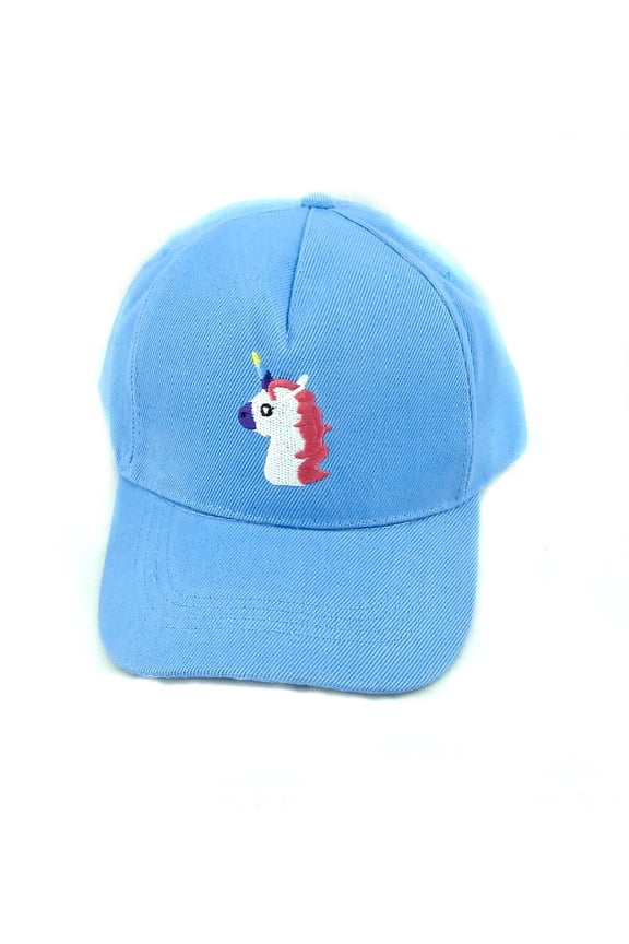 Dependable Industries Adult Teen Unisex Adjustable Novelty Embroidered Unicorn Baseball Hat Blue