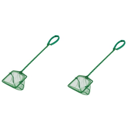 Dependable Industries Aquarium Care Set: 2-Pack Fine Mesh Nylon Fish Nets with Extended 17.5-Inch Handles for Safe Fish Handling and Tank Maintenance