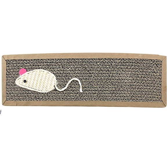 Catnip Infused Cardboard Cat Scratching Pad with Catnip, 1 Count - Dependable Industries