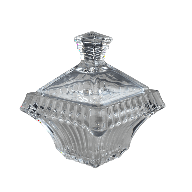 Dependable Industries Dome Shape Glass Sugar Serving Bowl with Lid
