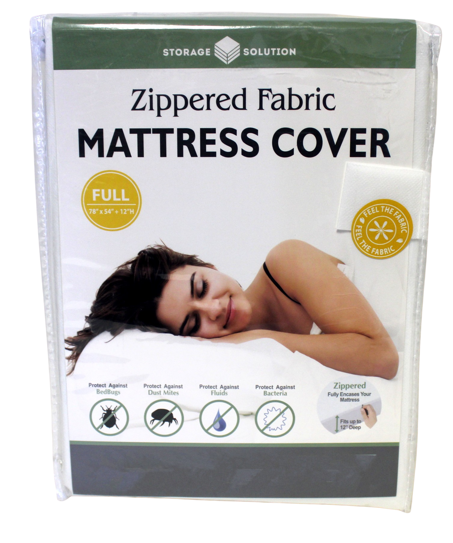 Dependable Industries Full Size Zippered Mattress Protector Non Woven Fabric Waterproof - image 1 of 6