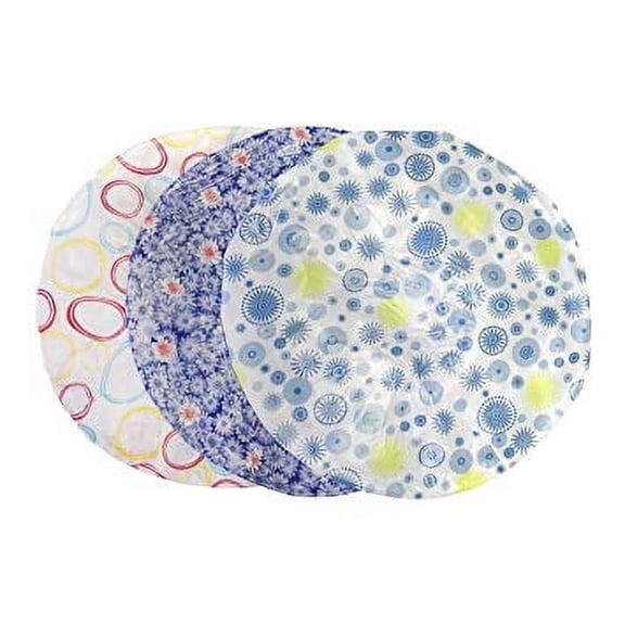 3 Pack Waterproof PEVA Printed Shower Caps by Dependable Industries Home Collections