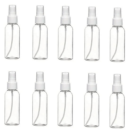 Dependable Industries Inc. Essentials 10 Pack 100ml Mini Refillable Spray Bottles - Perfect for Summer Cooling Mist, Travel, Perfume, Cleaning Solutions, Cosmetics, and More