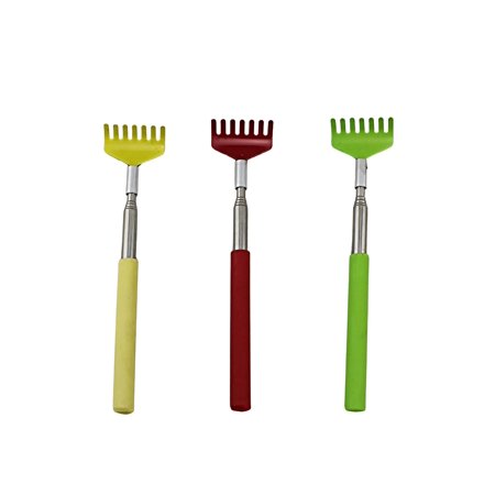 Dependable Industries Inc. Essentials 3 Pack Compact Extendable Telescopic Back Scratcher Portable Itch Relief