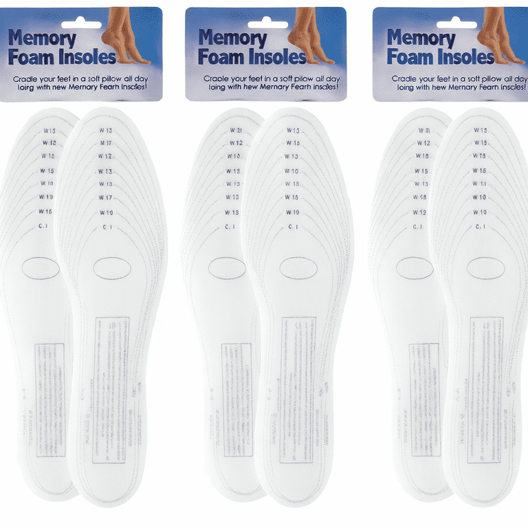 Dependable Industries Essentials Pair Memory Foam Insoles