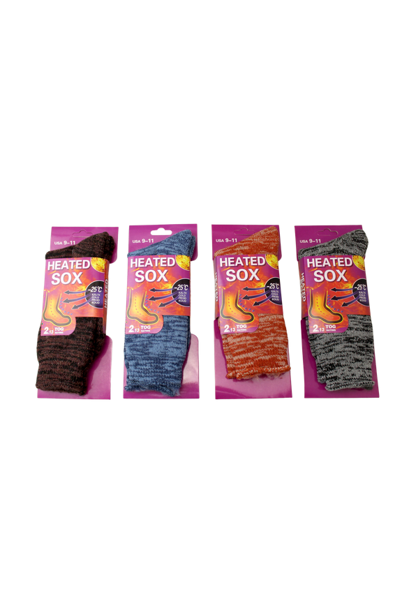 Inc. Essentials 4 Pair Ladies Heated Warm Winter Socks Thermal Insulated Heavy Duty Thick Women's Hosiery Size 9-11