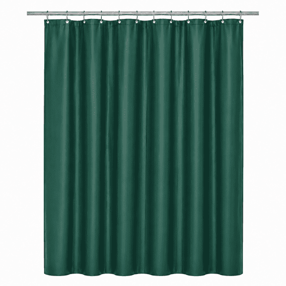 Dependable Industries Inc. Essentials Bathroom Magnetized Shower Curtain Liner with Metal Grommets Waterproof Hunter Green