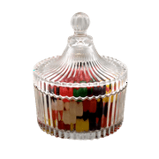 Dependable Industries Inc. Essentials Glass Candy and Sugar Bowl with Lid Round - Perfect for Candy, Sugar and Cubes, Instant Coffee Essential Addition to Your Kitchen Table
