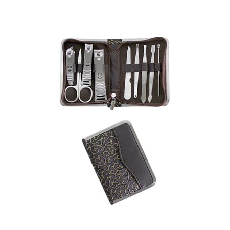 9-in-1 Manicure Pedicure Set – Stainless Steel Nail Clippers & Grooming Tools with Travel Case