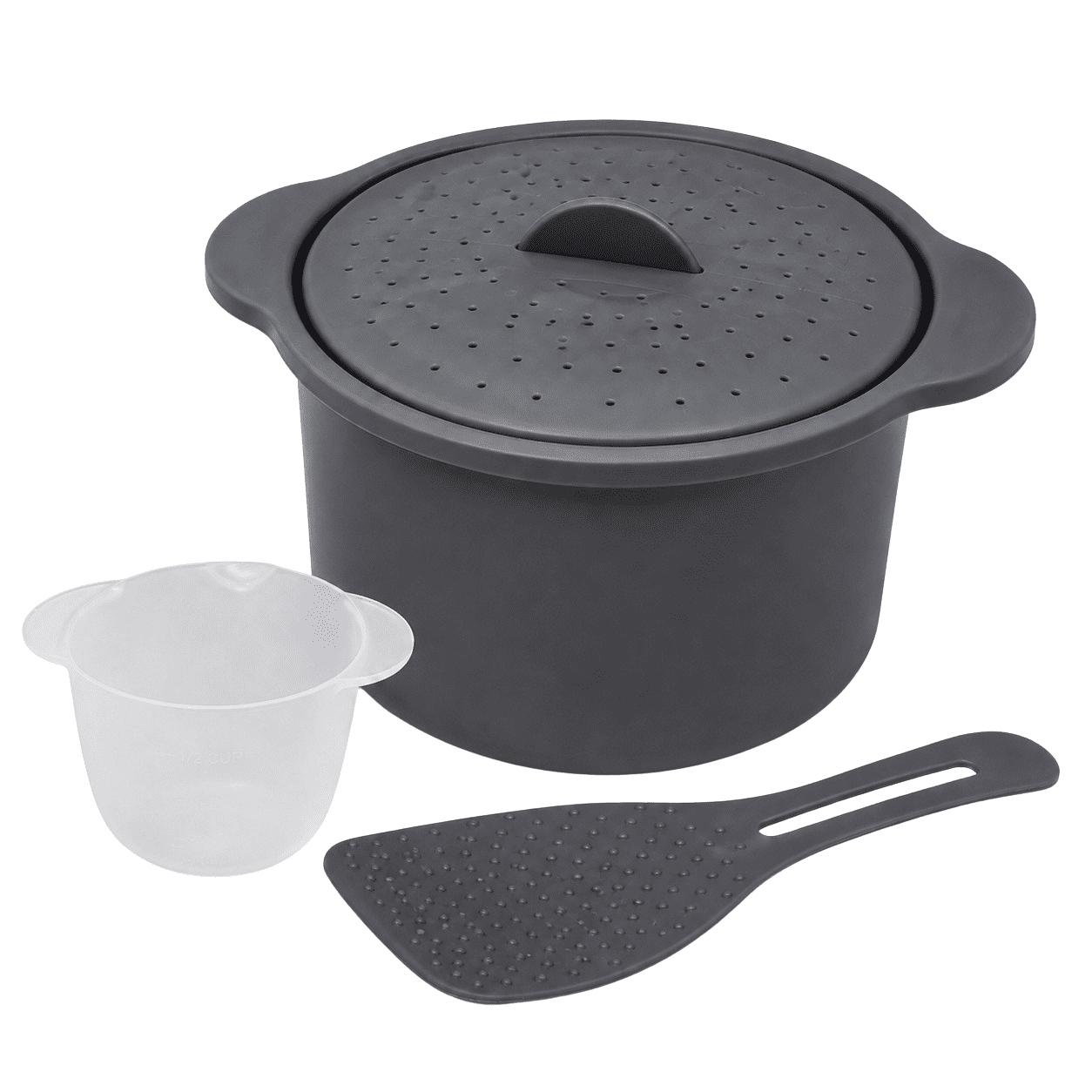 Dependable Industries Microwave Rice Cooker and Grain Steamer 2.3L