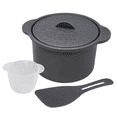 Dependable Industries Microwave Rice and Grain Cooker, 2.7L, Steamer ...